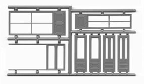 Complete Storefront Set. Two Different Door Styles included. - 8117 : HO
