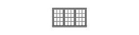 6/6 Double Hung Triple Unit Window - 8161 : HO