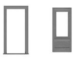 Single Lite Door W/separate Frame -- Scale 36 X 80 Inch - 8191 : HO