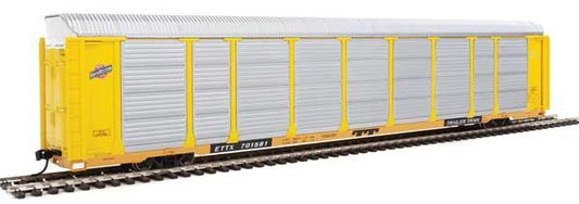 89' Thrall Enclosed Tri-Level Auto Rack Chicago &amp; North Western(TM) ETTX Flat 701581  - 101418 : HO