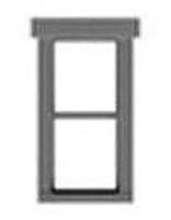 Double Hung Window With Fancy Top Trim 12/pk - 8242 : HO