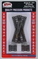 Code 83 Sectional Track 30 Degree Crossing Nickel Silver - 574 : HO