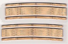 2-Lane Curved Laser-Cut Wood Grade Crossing 2-Pack -- 19-21 Inch Radius - 111 : HO