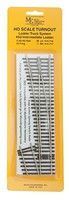 Code 83 Ladder Track System Turnout -- #5d Left Hand Intermediate Ladder - 14716 : HO