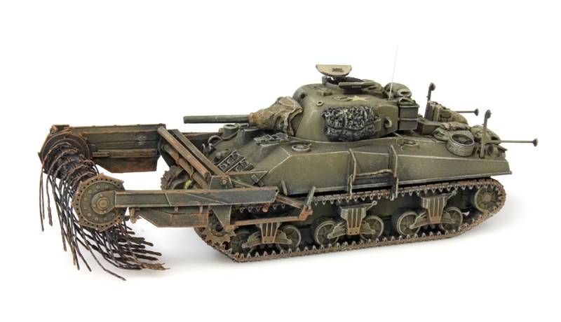 Military - Sherman M4A4 Crab mine clearing Tank UK / US - Assembled-387117 : HO