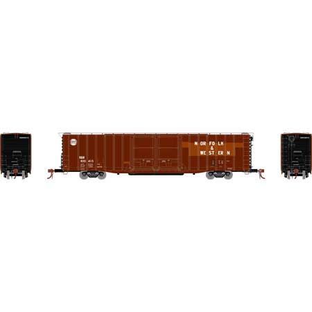 60' PS Auto Boxcar, N&W 600410 Patch Out - G75909 : HO