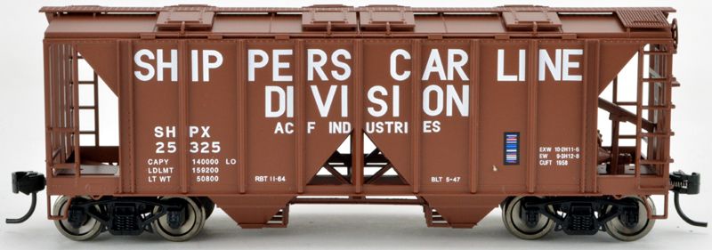 70-Ton 2-Bay Covered Hopper with Open Sides - Shippers Car Line-42236 : HO