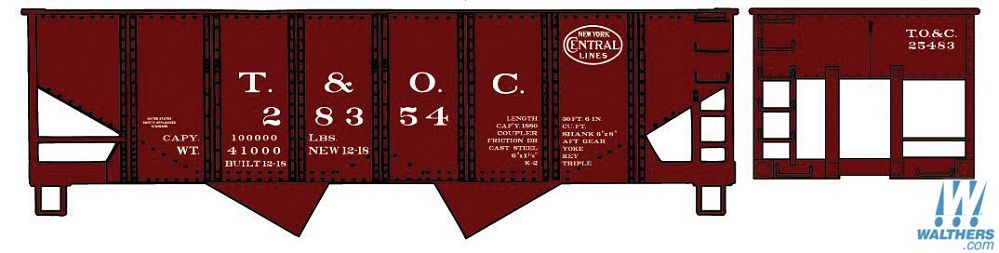 USRA 55-Ton 2-Bay Open Hopper - Toledo & Ohio Central (Kit)-81043 : HO