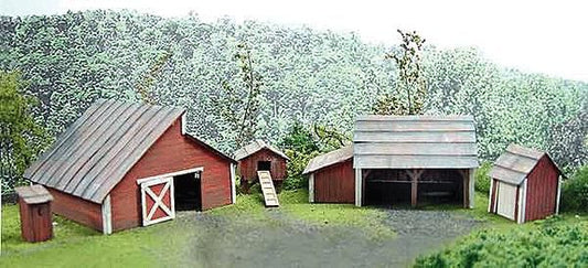Laser Cut Wood Farm Kit-0651 : HO