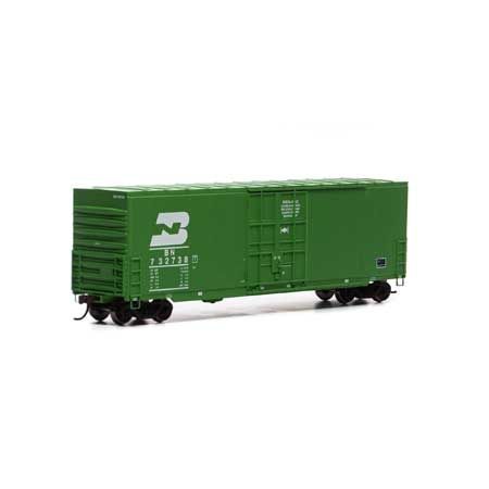 50' Smooth Hi-Cube Plug Door Box Car, Burlington Northern BN 732738 - 1674 : HO