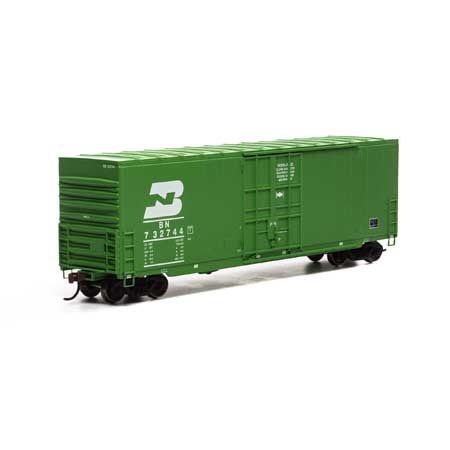 50' Smooth Hi-Cube Plug Door Box Car, Burlington Northern BN 732744 - 1675 : HO
