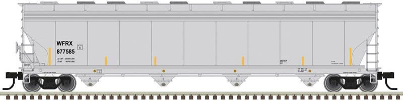 ACF 5800 4-Bay Plastics Covered Hopper Wells Fargo Rail WFRX 877585 - 50005410 : N