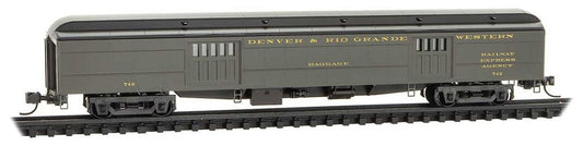 Heavyweight 70' Baggage Car Denver & Rio Grande Western D&RGW 742 - 14700390 : N